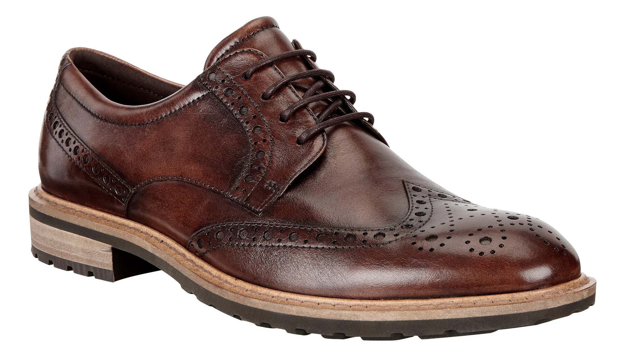 Mens Ecco Vitrus I Wingtip Tie Casual Shoe
