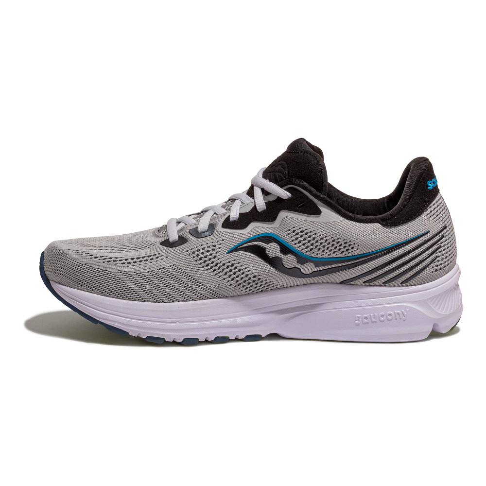 Saucony Men's Ride 14 Fog-Black-Storm / 12.5