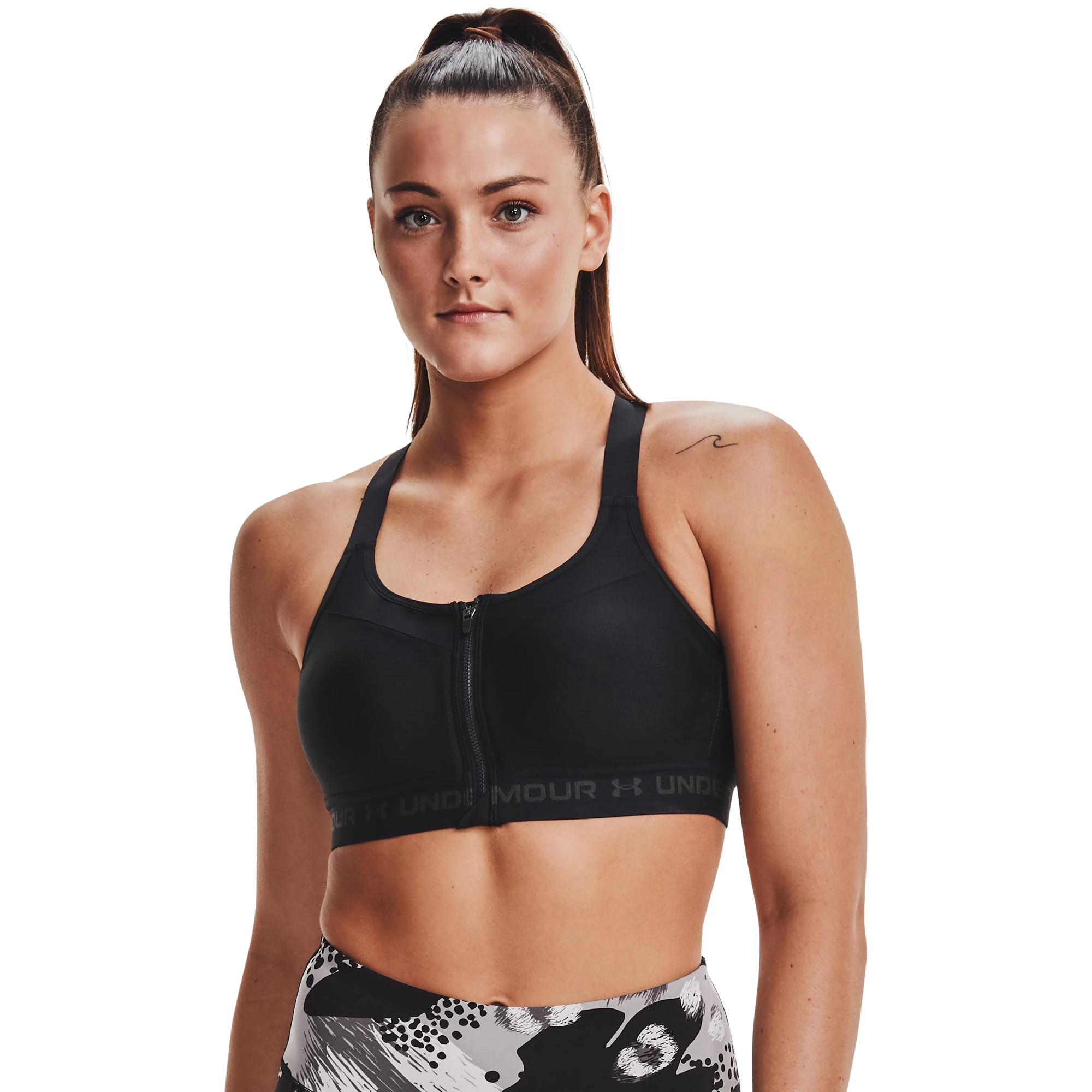 Private Label High Impact Women Breathable Sports Bra with Zip