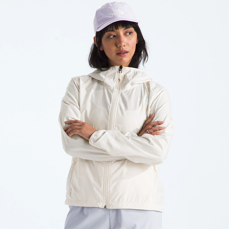 Women's North Face Cyclone Wind Jacket - White Dune, Size: S | Apparel - Road Runner Sports