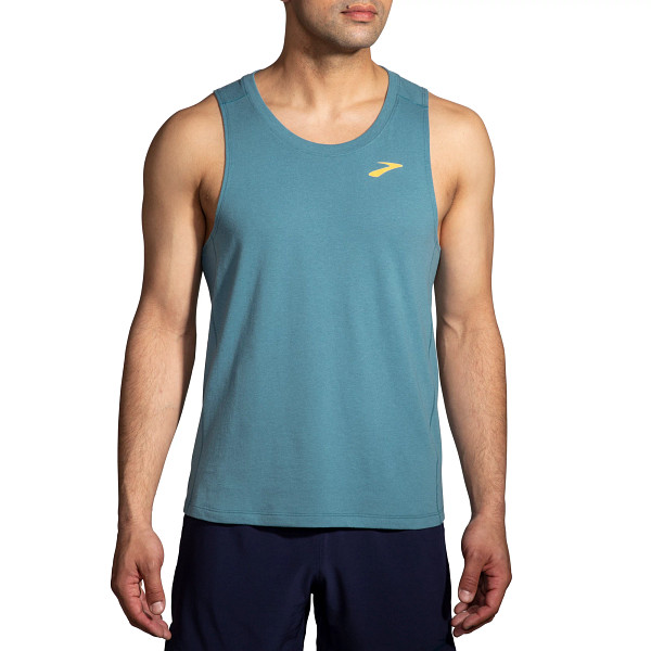 Nike Distance Running Singlet Tank in Blue for Men