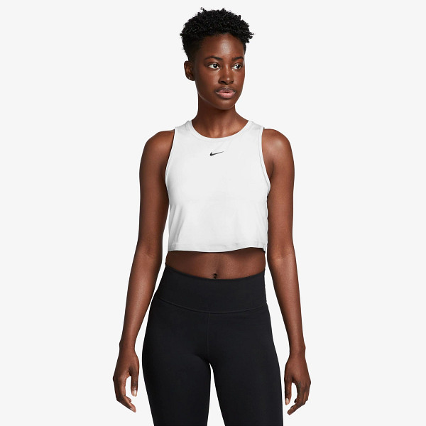 ★ Nike★ One Fitted Dry Fit Crop Tank Top W White Black FN Nike One Fitted Dri Fit Crop Tank - White/Black | Midwest