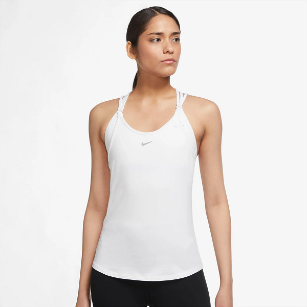 Nike Women s Dri Fit One Luxe Slim Fit Strappy Tank Top in White Size XL DD4931 100