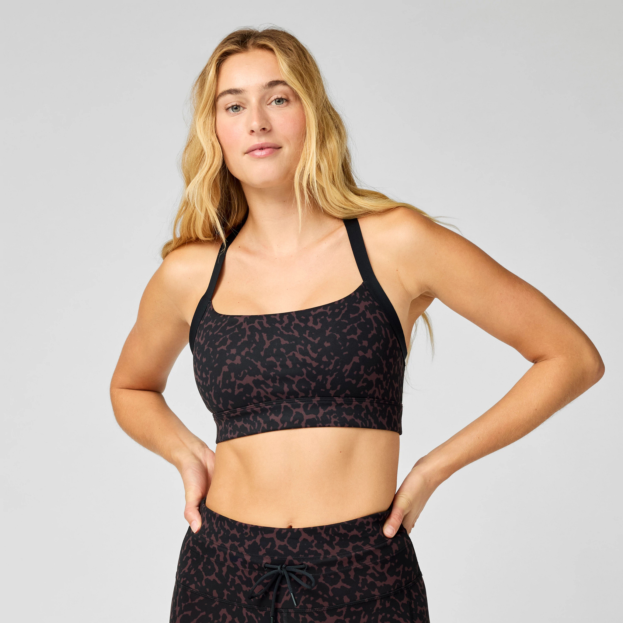 Women's Brooks Luxe Strappy Bra - Wildcat Cocoa, Size: L | Apparel - Road Runner Sports