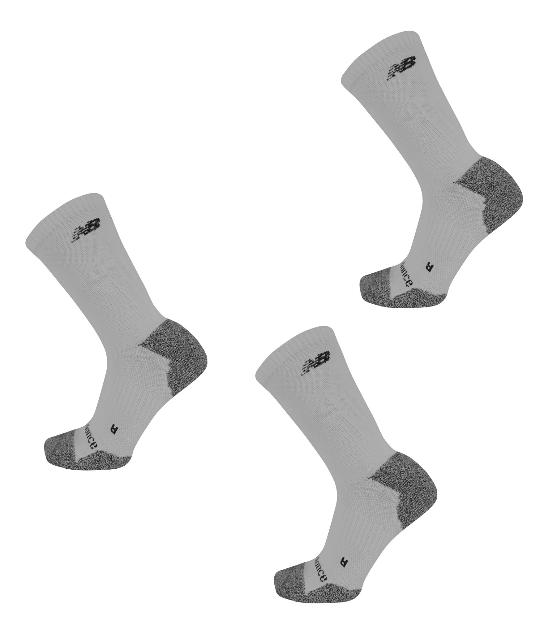 New Balance Cushioned Nylon Crew Running Socks 3 Pair Pack Socks