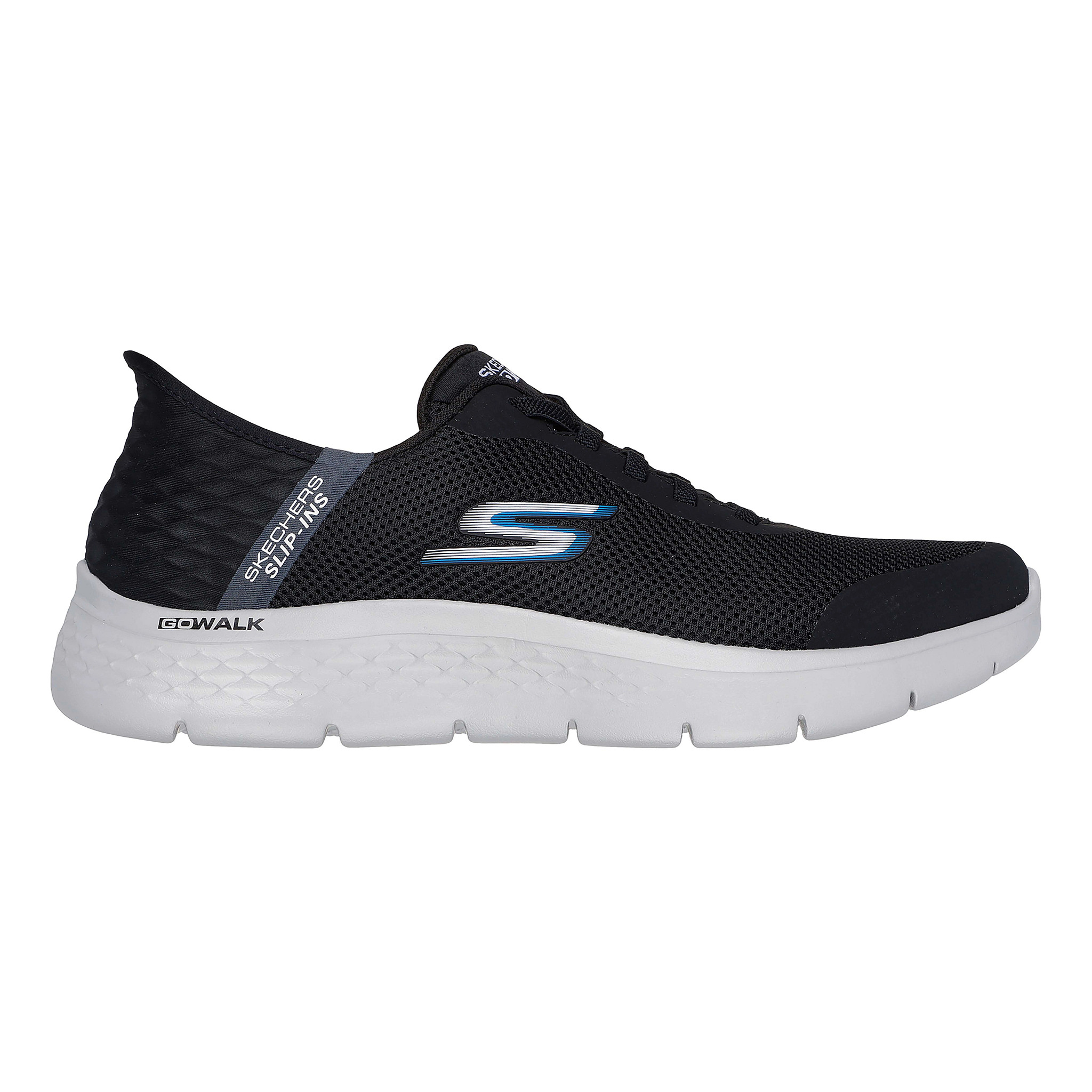 Skechers Men's Skechers GO WALK Flex Slip-Ins - Hands Up - Black / Grey, Size: 7, Medium | Footwear - Road Runner Sports - $74.95 at Road Runner Sports