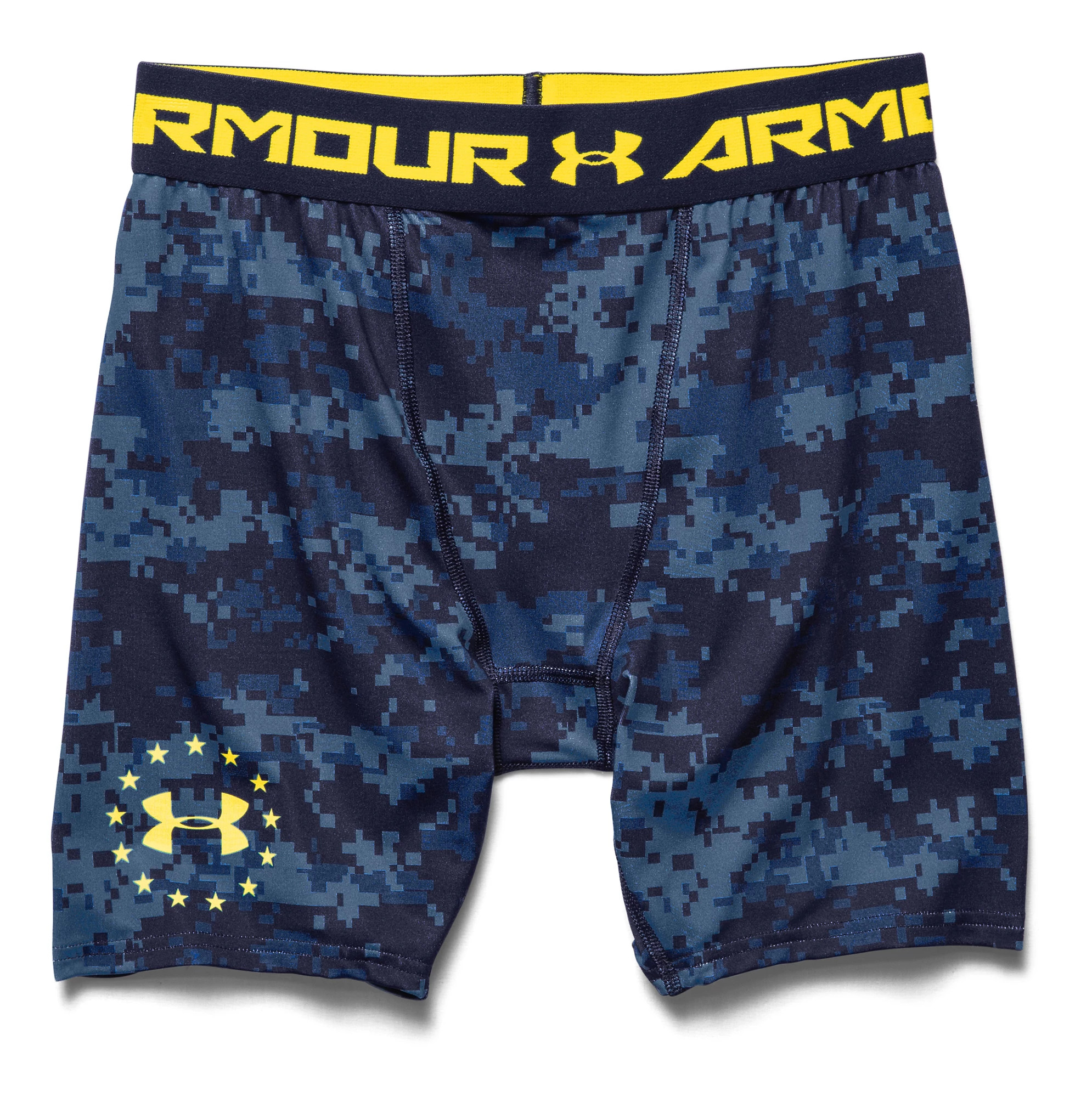 Mens Under Armour Shipboard Digi Camo Compression Unlined Shorts