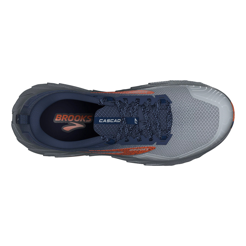  Brooks Men's Cascadia 17 GTX Waterproof Trail Running Shoe -  Black/Blue/Firecracker - 7 Medium
