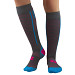 Zensah Featherweight Compression Socks - Neon Pink/Aqua