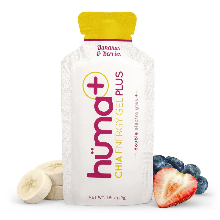Huma Chia Energy Gel Plus 24 Pack - Banana Berry, Size: OS | Nutrition - Road Runner Sports