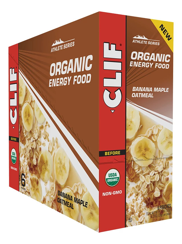 Clif Organic Oatmeal Energy Food 6 count Gels