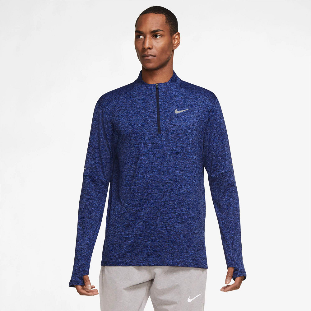 Nike running element half zip online long sleeve top in black