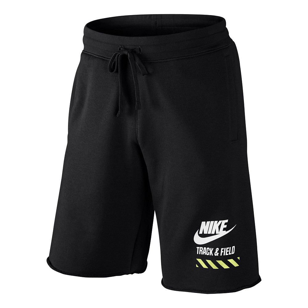 Nike Mens Aw77 French Terry Alumni Shorts - Grey/White (Size: Medium) 