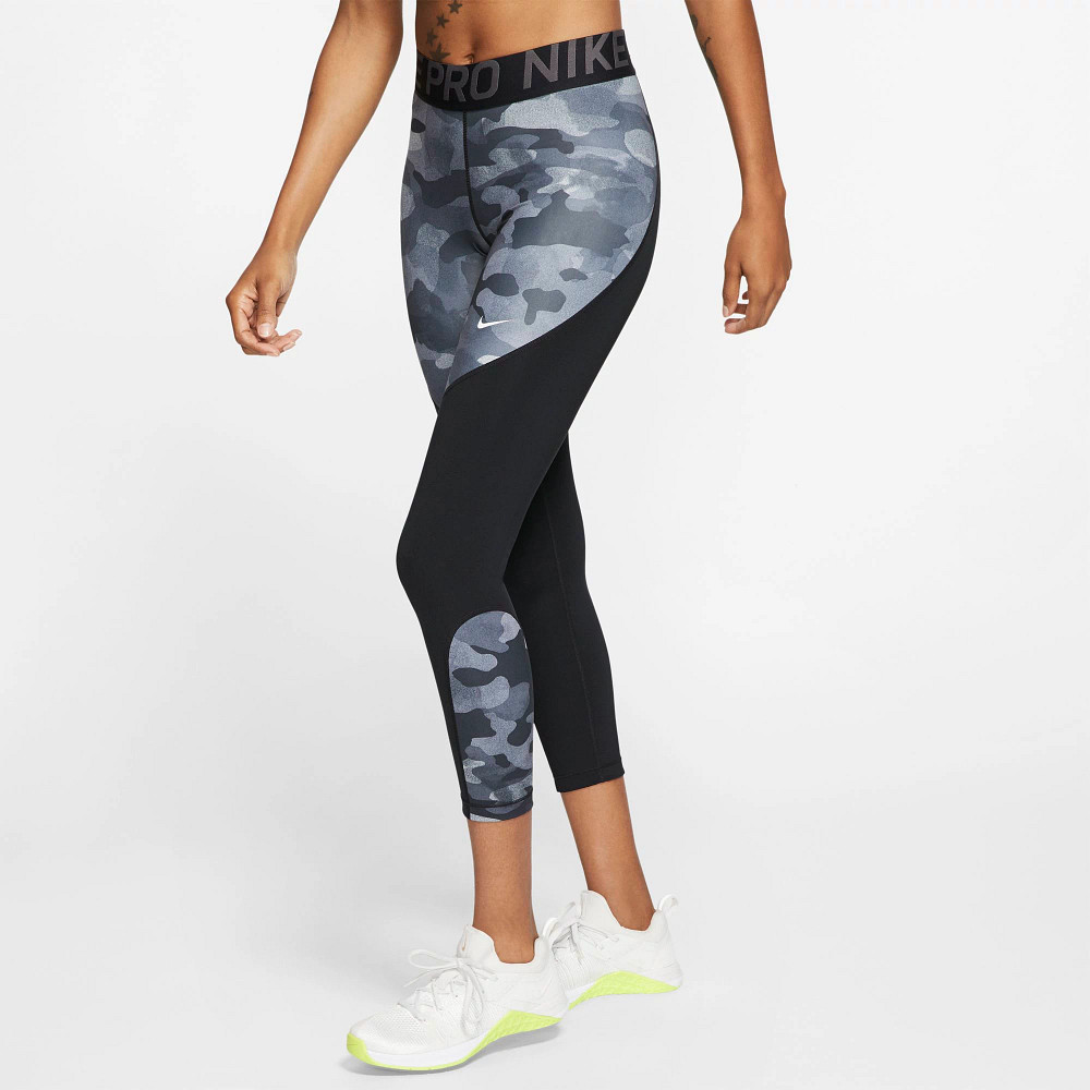 Womens Nike Pro Rebel 7/8 Camo Crop Tights
