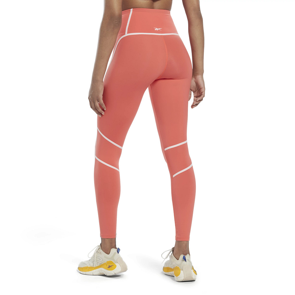 Reebok Lux High-rise Colorblock Leggings Xs Black / Laser Pink