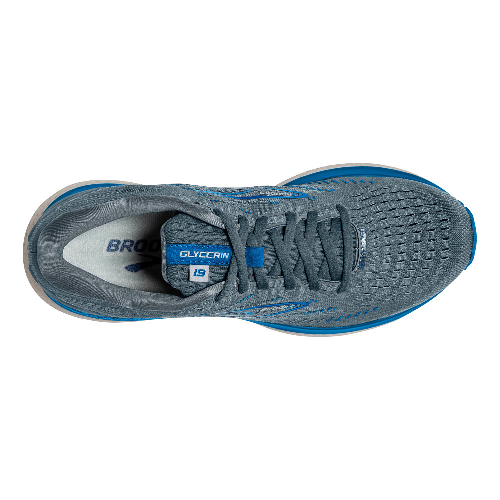 Brooks Glycerin GTS 19 Men's Supportive Running Shoe (Transcend),  Quarry/Grey/Dark Blue, 10 : : Shoes & Handbags