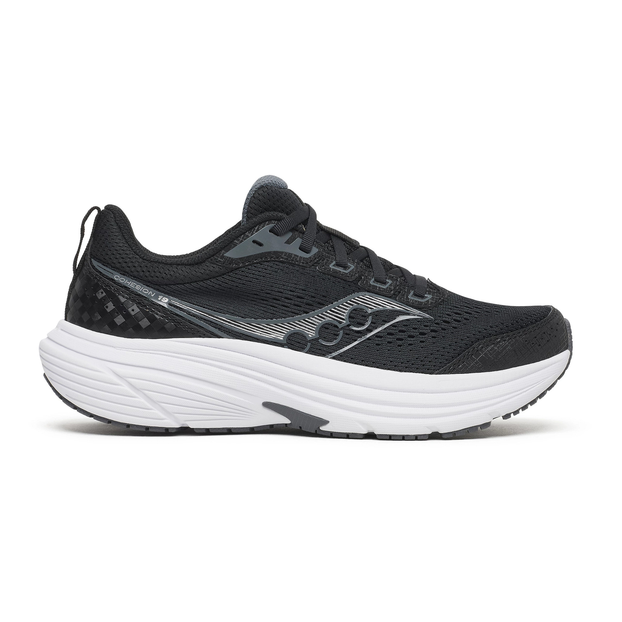 Women's Saucony Cohesion 19 - Black / White, Size: 10, Wide | Footwear - Road Runner Sports