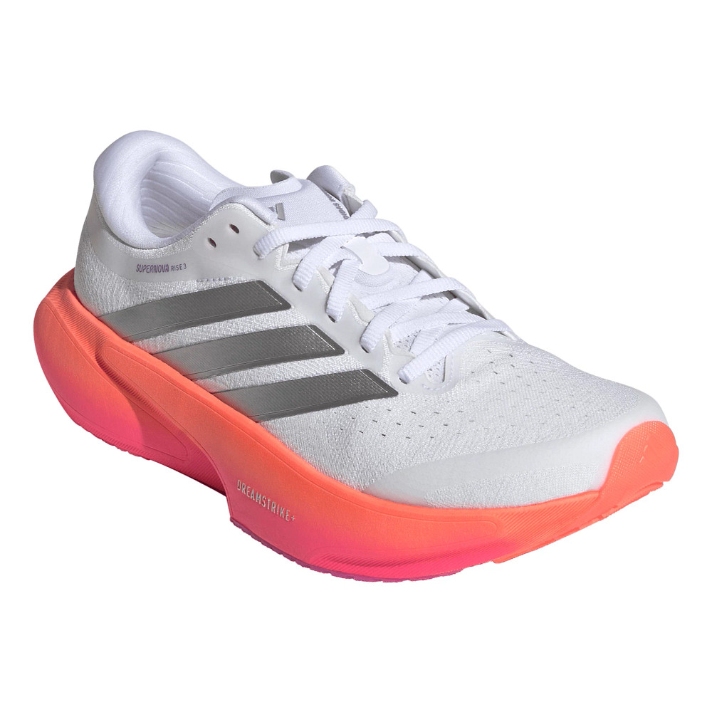 adidas Supernova Rise 3 Running Shoes - Women's - Cloud White / Silver / Lucid Pink - 11