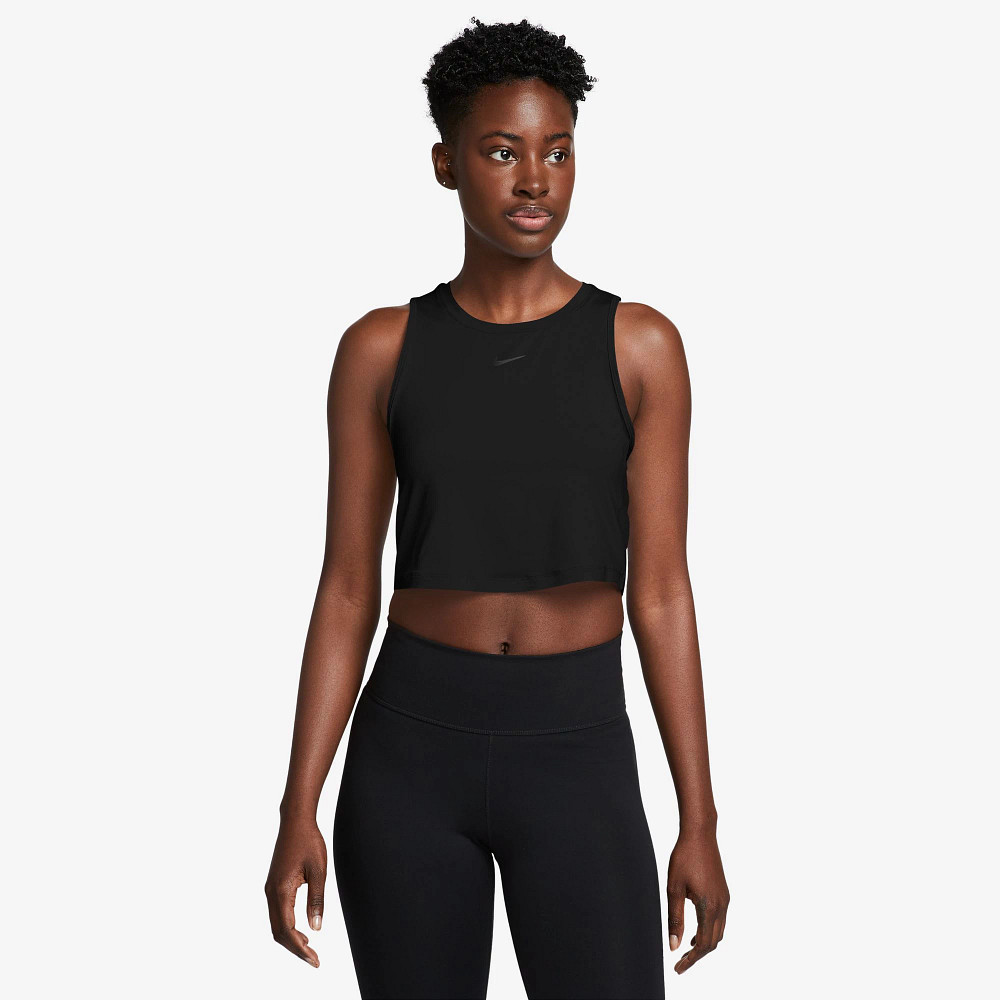 Nike Women s One Classic Dri Fit Cropped Tank Top Small Black