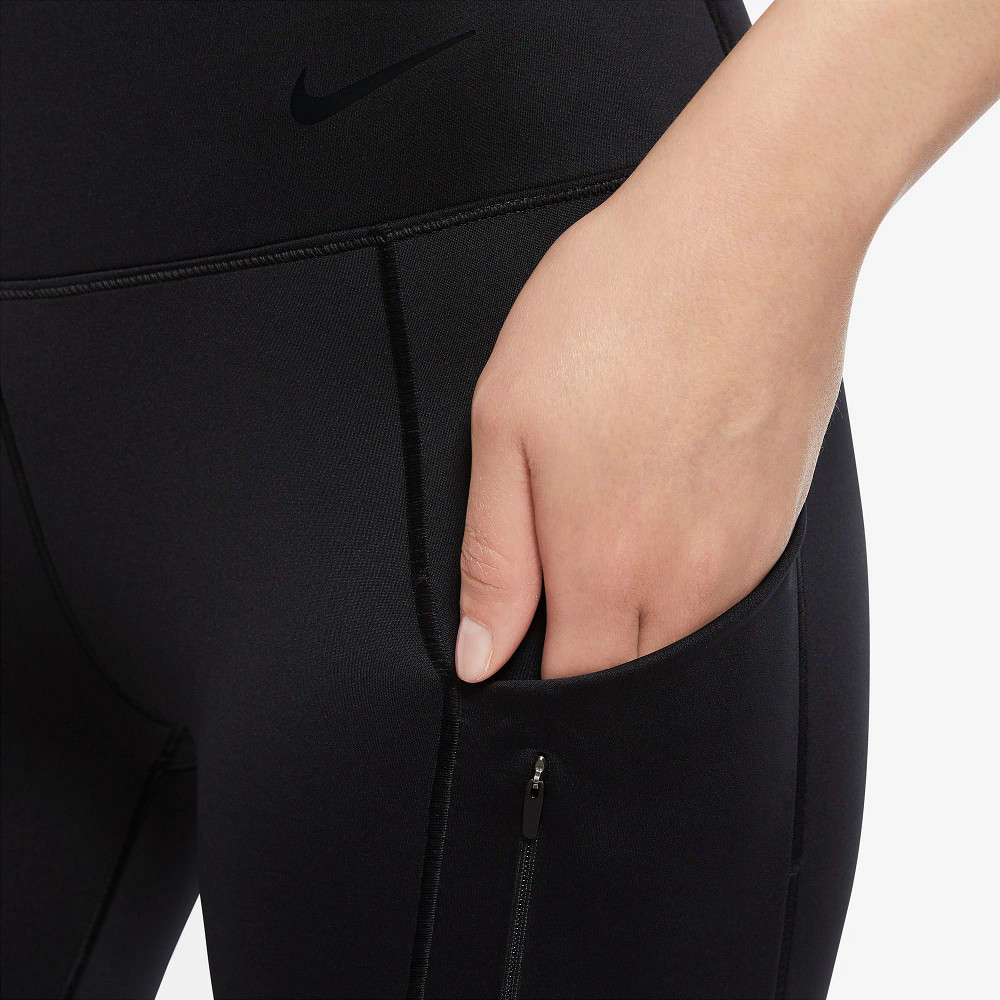 Nike Running GO Dri-FIT high impact mid rise leggings in black