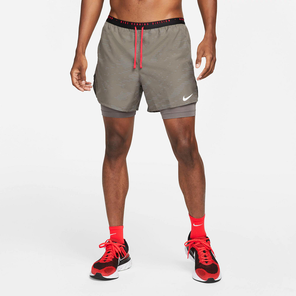 Mens Nike Run Division Stride 2-in-1 5" Shorts