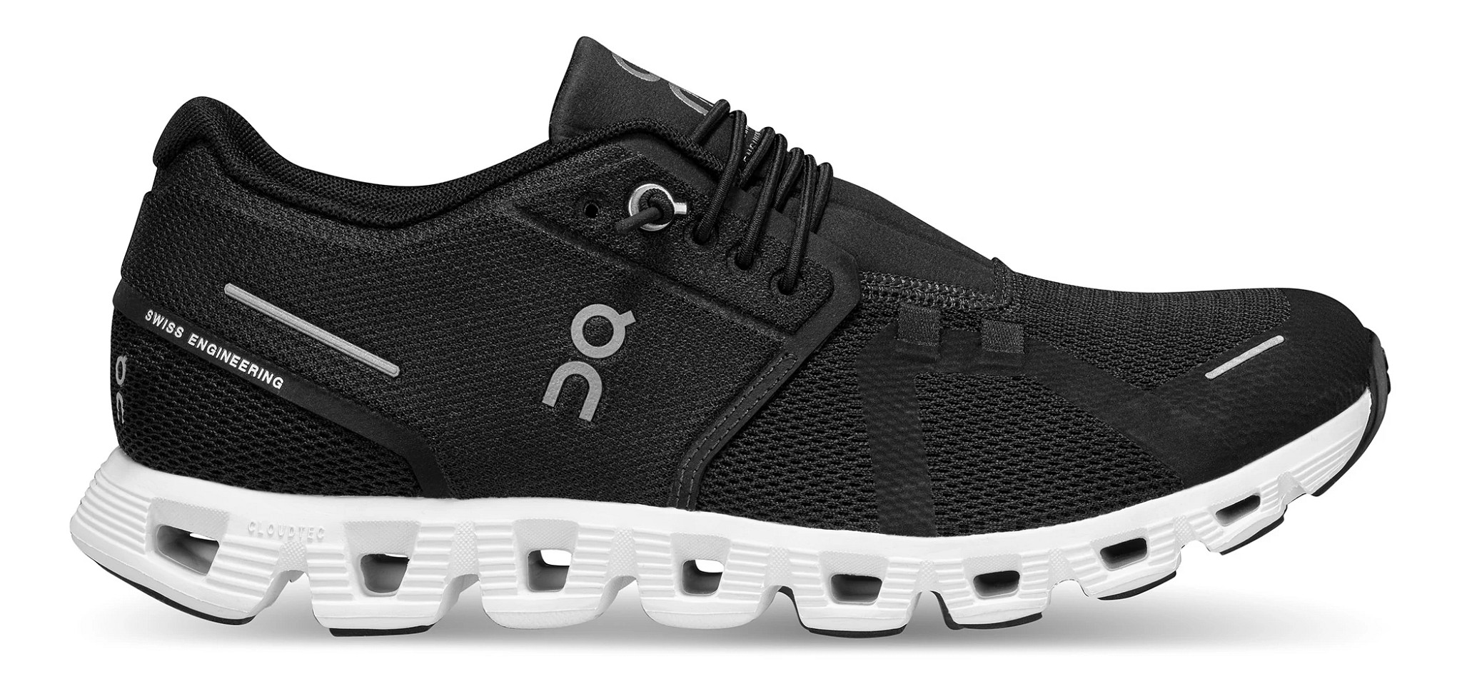 Womens On Cloud 5 Running Shoe - Black/White