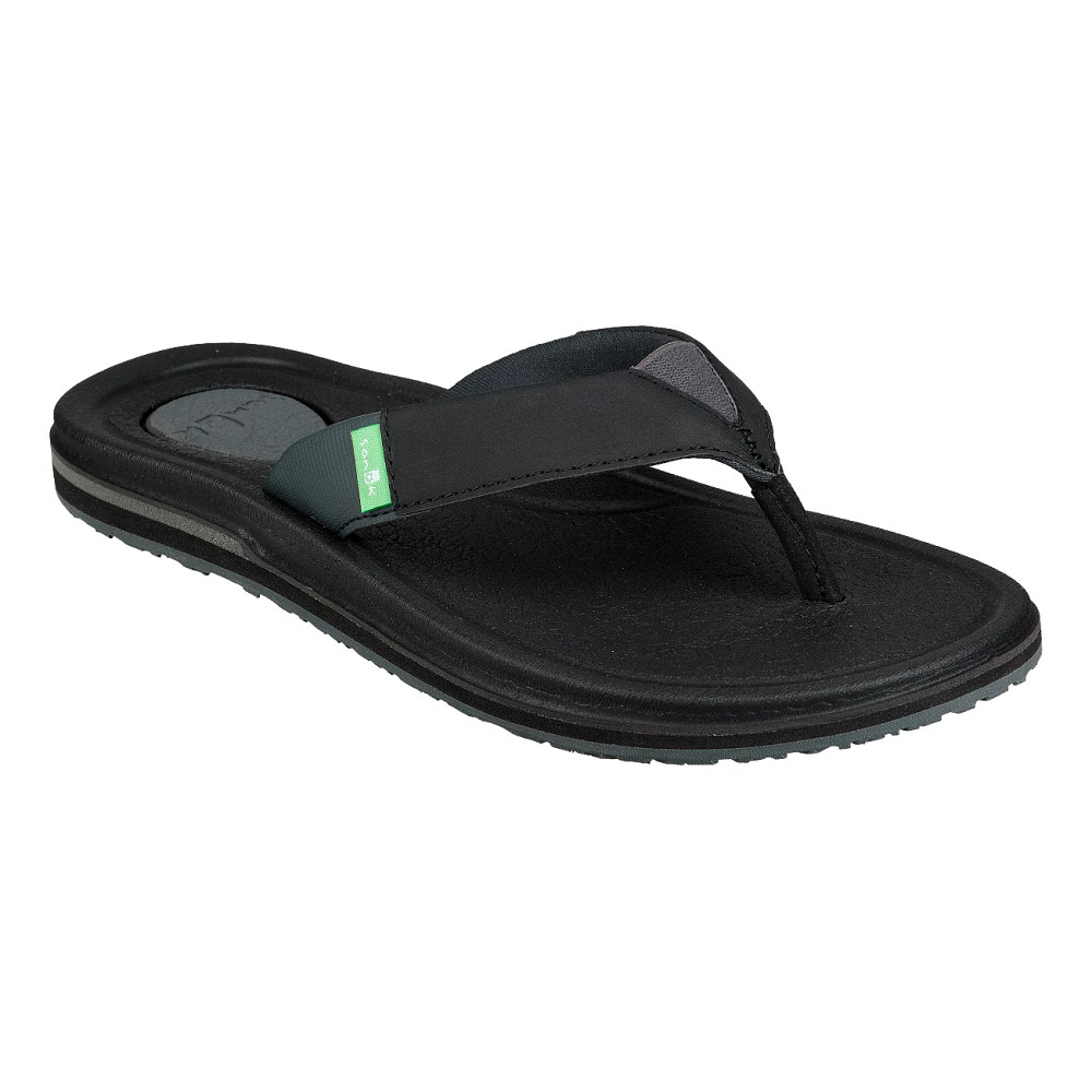 NEW WOMENS SANUK YOGA MAT 3 BLACK / GRAY/BLACK FLIP FLOP SANDALS