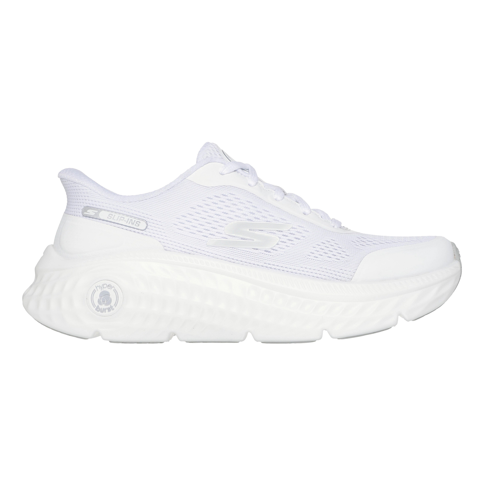 Women's Skechers Max Cushioning Hyper Craze 2.0 - White / Silver, Size: 10, Medium | Footwear - Road Runner Sports