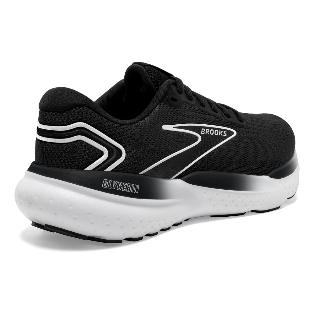 Brooks Glycerin GTS 21 Black and White Running Shoes, Cushion Support 10.5 Wide Brooks Men main image 4