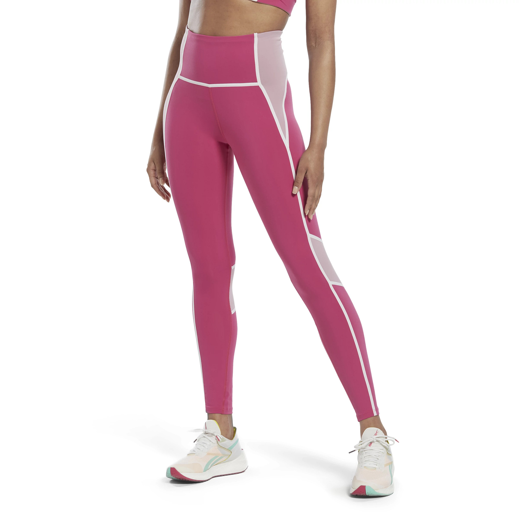 Women's Reebok Lux High-Waisted Colorblock Tights