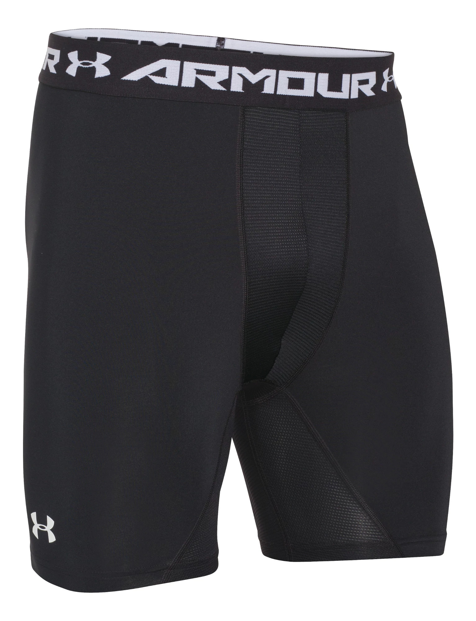 Mens Under Armour HeatGear Compression Shorts With Cup Pocket