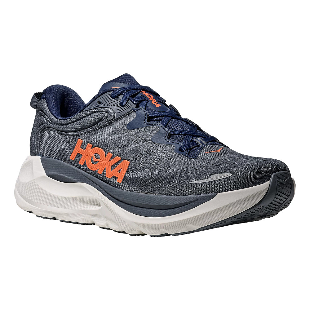 Men\'s Hoka Arahi 6 Gray Orange Athletic Shoes Size 12 Hoka One One Mens Arahi 6 White Orange Running Shoes  main image 3