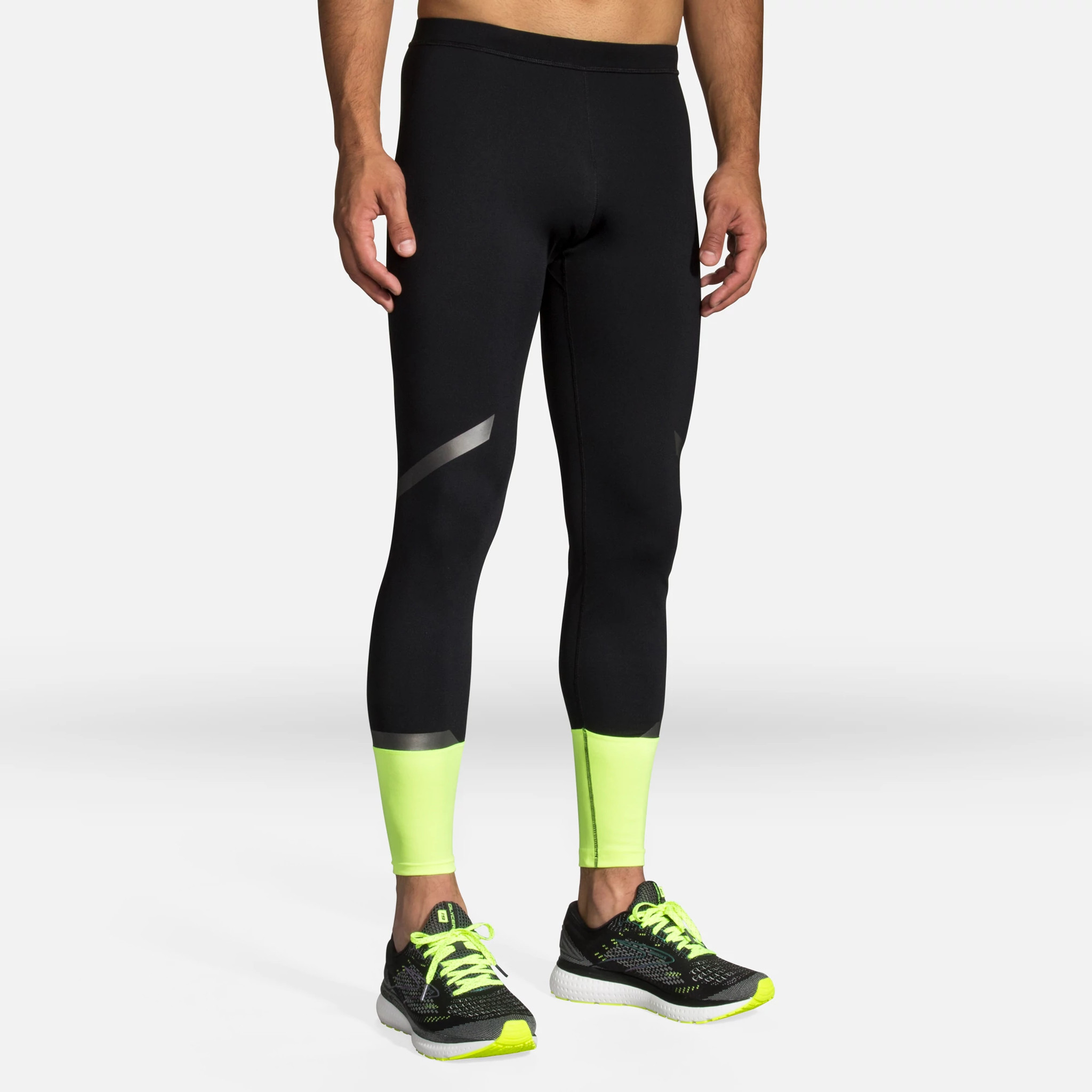 Men's Brooks Carbonite Tight - Black / Nightlife, Size: M | Apparel - Road Runner Sports