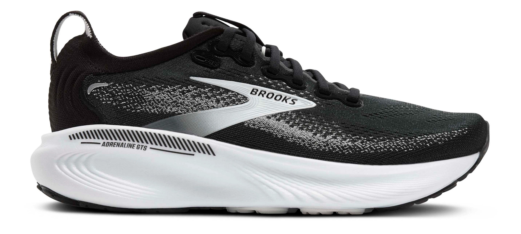 Women's Brooks Running Adrenaline GTS 25 Road Running Shoe in Black/Grey/White main image 0