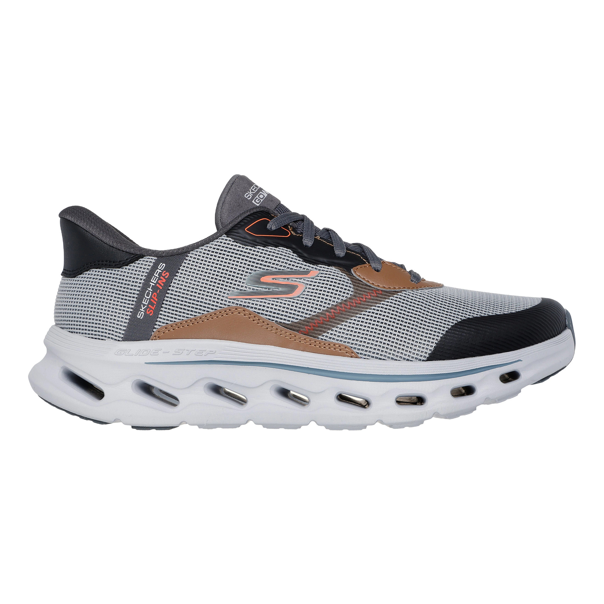 Men's Skechers GO WALK Glide-Step 2.0 - Zac - Grey, Size: 8.5, Extra Wide | Footwear - Road Runner Sports