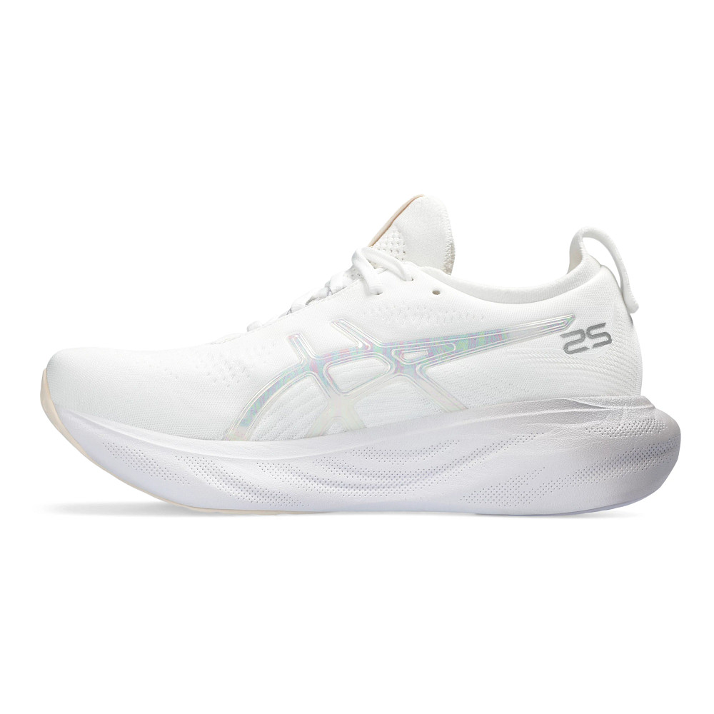 Men's GEL-NIMBUS 25, White/White, Running Shoes