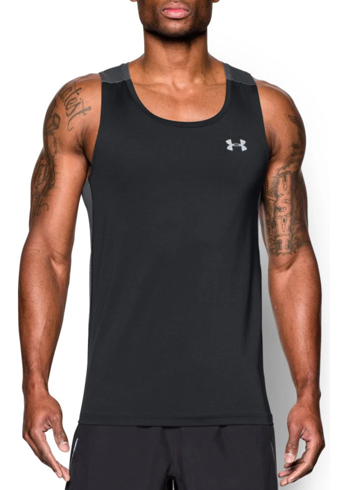 Men's UA CoolSwitch Armour Sleeveless Compression Shirt - Graphite