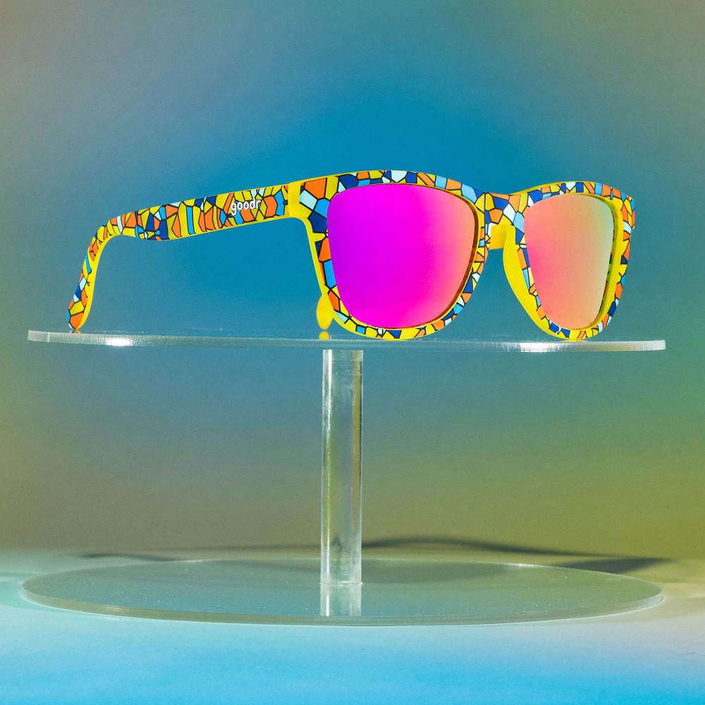 Goodr OG OFF TO SHATTER ISLAND YELLOW Sunglasses NEW IN BOX! GOODR OFF TO SHATTER ISLAND Yellow / Pink main image 4