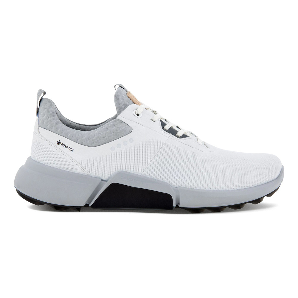 ECCO GOLF BIOM H4 シューズ 42 Men's ECCO® Golf BIOM H4 Leather Gore-Tex Shoe | White
