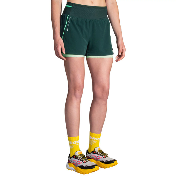 Womens Brooks Speedwork Tight Compression & Fitted Shorts