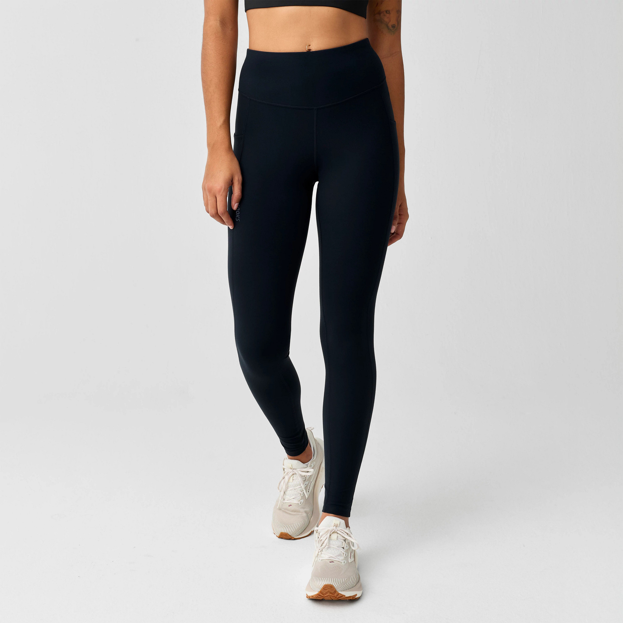 Women's Brooks Momentum Thermal Tight - Black, Size: L | Apparel - Road Runner Sports