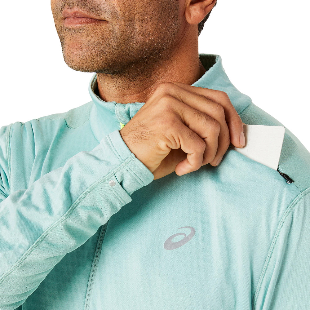 Mens ASICS Road Winter Mid Layer Long Sleeve Half Zip