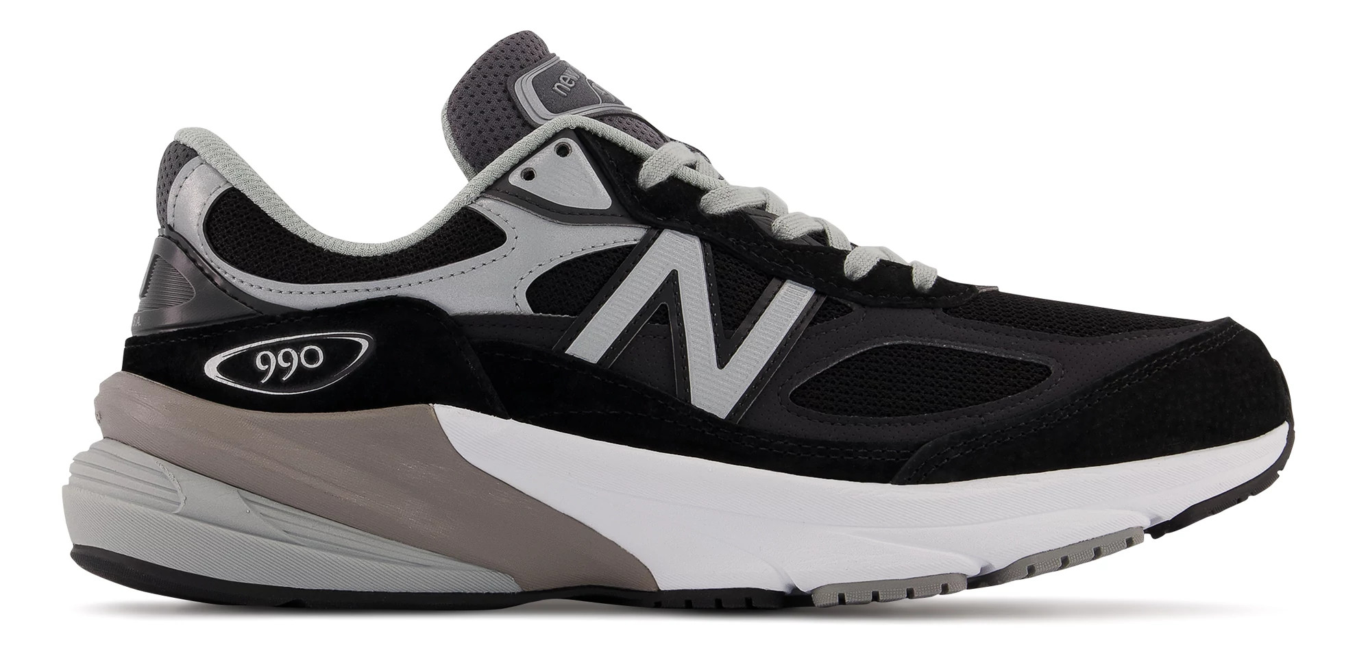 Womens New Balance 990v6 Running Shoe - Black/Grey