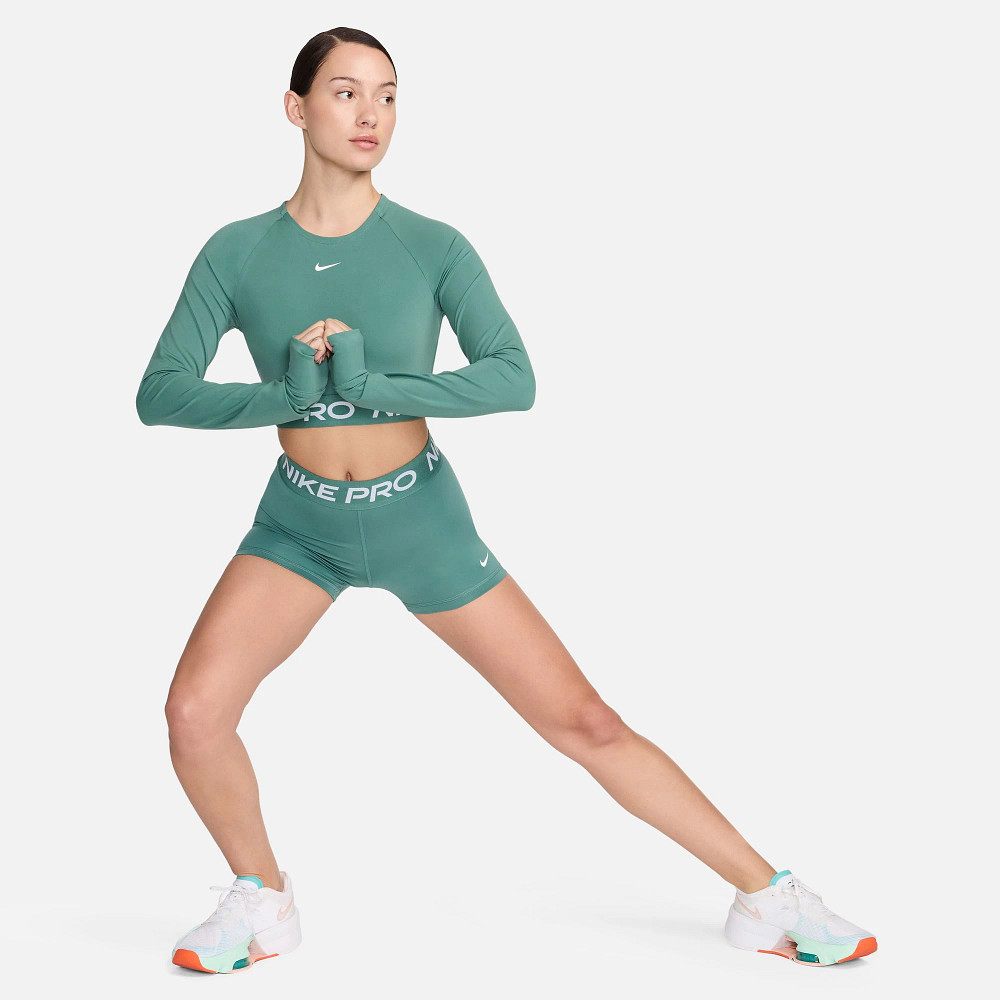 Nike Pro 365 Mid-rise Crop Training Legging Tight Fit Fitting Gray Black  Leggings