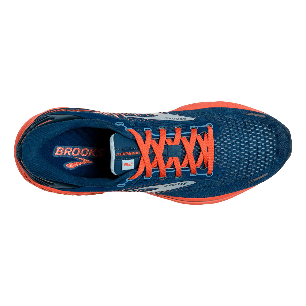 Brooks Adrenaline GTS 22 Mens Running Shoes Black/Blue/Orange