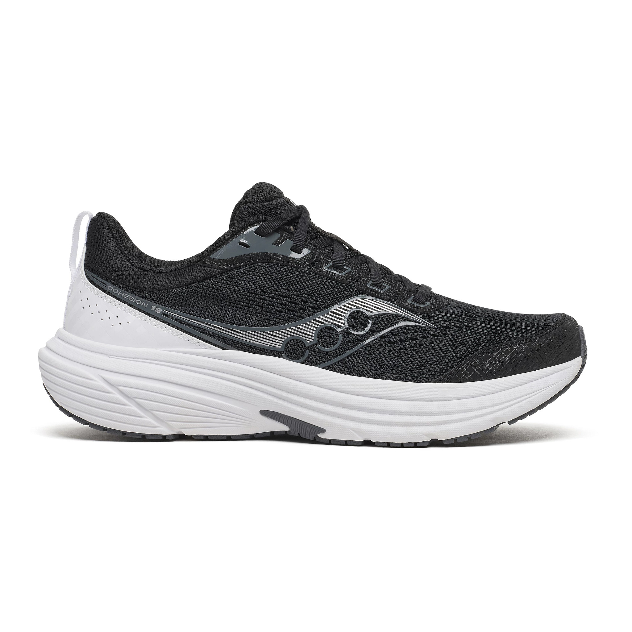 Men's Saucony Cohesion 19 - Black / White, Size: 10, Wide | Footwear - Road Runner Sports