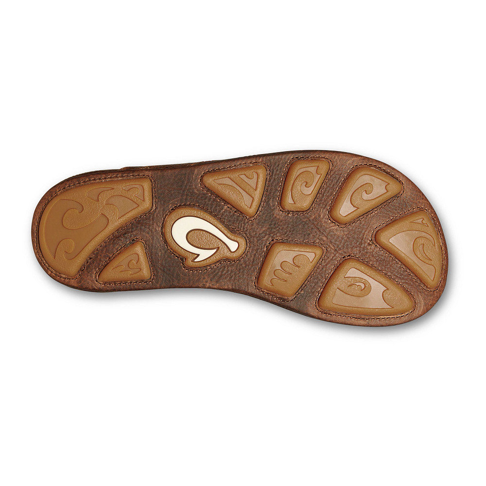 【中古】 Hi’iaka I Ka Poli O Pele HalauOKekuhi Mens OluKai Hiapo Sandals Shoe