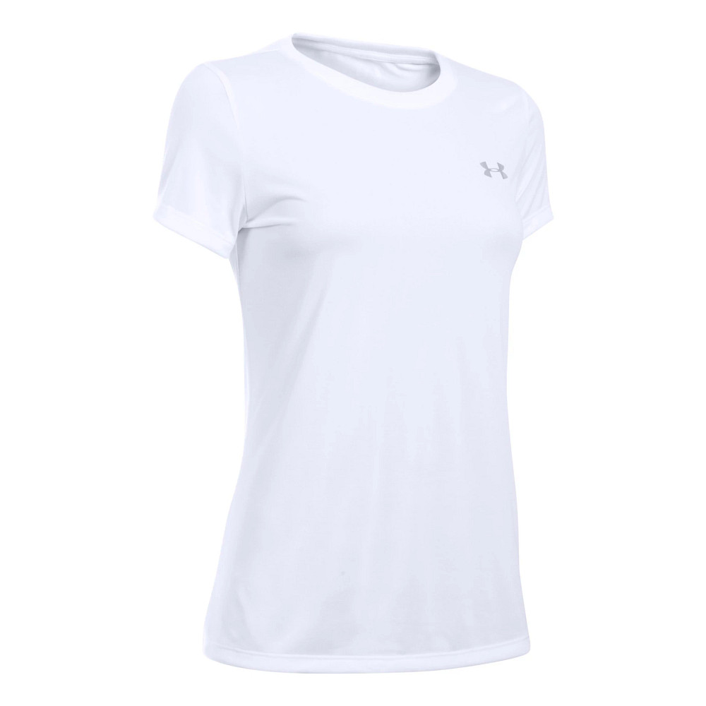 (取寄) アンダーアーマー レディース テック テクスチャー ショート スリーブ クルー Under Armour women Tech Textured Short Sleeve Crew Halo Gray/White Under Armour Ladies Team Tech T-Shirt with Custom Embroidery