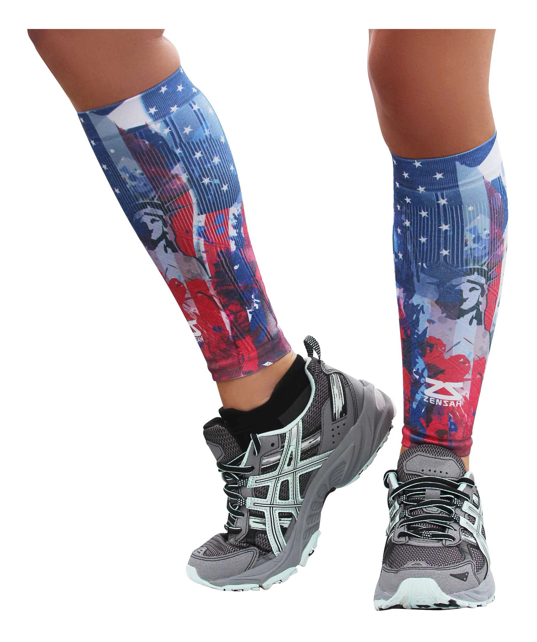 Zensah Independence Print Compression Leg Sleeves Injury Recovery