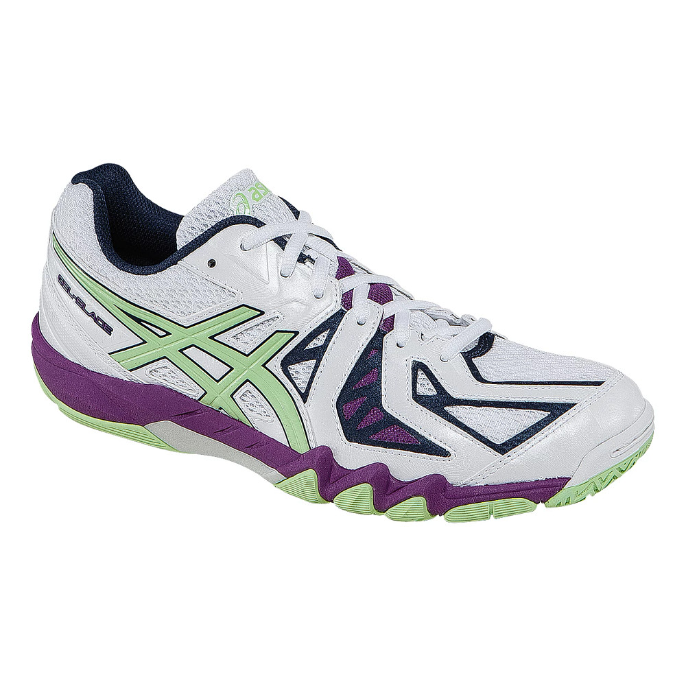 Asics Gel Blade 8 Women's Indoor Shoe - Dive Blue/White - Of Courts